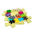 Ortopedică podložka Nano puzzle în puzzle MUFFIK pentru dezvoltarea sănătoasă a tălpilor, galben pastel