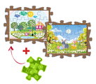 Puzzle senzorial Everlasting Patru anotimpuri Vară MUFFIK pentru dezvoltarea motricității fine