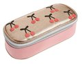 Školský peračník Pencil Box Cherry Pompon Jeune Premier ergonomický luxusné prevedenie 22*7 cm