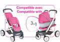 Autosedačka pre bábiku retro Maxi Cosi&Quinny Smoby ružová