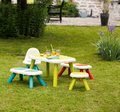 Stôl pre deti KidTable Smoby zelená/modrá/červená s UV filtrom od 18 mes