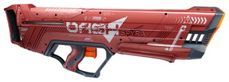 Vodná pištoľ s mechanickým nabíjaním SpyraDash Red Spyra s indikátorom stavu nádrže a dostrelom 9 metrov od 8 rokov
