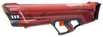 Vodná pištoľ s mechanickým nabíjaním SpyraDash Red Spyra s indikátorom stavu nádrže a dostrelom 9 metrov od 8 rokov