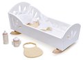 Drevená kolíska Labuť Sweet Dreams Dolly Bed Tender Leaf Toys pre 36 cm bábiku s textilným vankúšom a perinkou