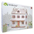 Drevený domček pre bábiku Humming Bird House Tender Leaf Toys exotický koloniálny štýl so 4 izbami