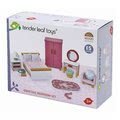 Drevený nábytok do spálne Dovetail Bedroom Set Tender Leaf Toys 9-dielna súprava s komplet vybavením a doplnkami