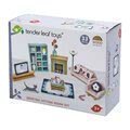 Drevený nábytok do obývačky Dovetail Sitting Room Set Tender Leaf Toys 14-dielna súprava s komplet vybavením a doplnkami