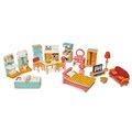 Drevený nábytok do domčeka pre bábiku Foxtail Villa Starter Furniture Set Tender Leaf Toys 22-dielna súprava
