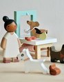 Drevený salón pre psíkov Waggy Tails Dog Salon Tender Leaf Toys so 7 figúrkami psíkov