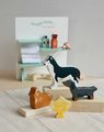 Drevený salón pre psíkov Waggy Tails Dog Salon Tender Leaf Toys so 7 figúrkami psíkov