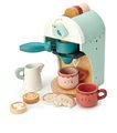 Drevený kávovar Cappuccino Babyccino Maker Tender Leaf Toys s dvoma šálkami a keksíky s mliekom