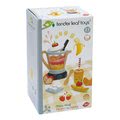 Drevený mixér Fruity Blender Tender Leaf Toys s pohárom, ovocím a kocky ľadu