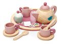 Drevený čajník Birdie Tea set Tender Leaf Toys na tácke so šálkami s čajovým vrecúškom