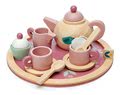 Drevený čajník Birdie Tea set Tender Leaf Toys na tácke so šálkami s čajovým vrecúškom