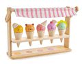 Dřevěná zmrzlinárna s úsměvem Scoops and Smiles Tender Leaf Toys5 druhů kornoutů se zvířátky 5 druhů kornoutů se zvířátky