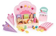 Drevený obchod so sladkosťami Sweetie Pic'N'Mix Shop Tender Leaf Toys s váhou cukríkmi a lízatkami