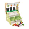 Drevený obchod Farmer's Market Stall Tender Leaf Toys 15-dielna súprava s ovocím a zeleninou