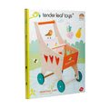 Drevený nákupný vozík Shopping Cart Tender Leaf Toys s textilnou priehradkou
