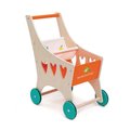 Drevený nákupný vozík Shopping Cart Tender Leaf Toys s textilnou priehradkou