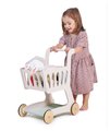 Drevený nákupný vozík Shopping Cart Tender Leaf Toys s priehradkou a tabuľou na kriedu