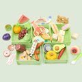 Drevené ovocie Fruity Crate Tender Leaf Toys 6 kusov v textilnom košíku
