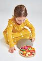 Drevená Pizza Party Tender Leaf Toys so 6 chrumkavými dielmi a 12 potravinami