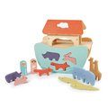 Drevená Noemova Archa Little Noah's Ark Tender Leaf Toys a 6 párov zvierat od 24 mes