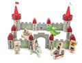 Drevený hrad Dragon Castle Tender Leaf Toys 59-dielna sada so šarkanom a vojakmi