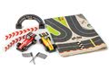 Drevené pretekárske autá Formula One Racing Playmat Tender Leaf Toys na plátenej dráhe a s doplnkami