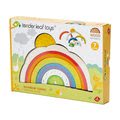 Drevený tunel z dúhy Rainbow Tunnel Tender Leaf Toys skladačka zo 7 dielov od 18 mes