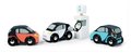 Drevené elektromobily Smart Car Set Tender Leaf Toys s nabíjacou stanicou a 3 autíčkami od 18 mes