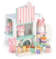 Drevené autíčko s mliečnym barom Kitty´s Milkshake Van Tender Leaf Toys s 3 figúrkami mačičiek