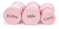 Drevené autíčko s mliečnym barom Kitty´s Milkshake Van Tender Leaf Toys s 3 figúrkami mačičiek