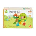 Drevená didaktická korytnačka Tortoise Shape Sorter Tender Leaf Toys s tvarovanými kockami od 18 mes