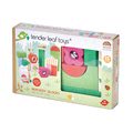 Drevené kocky lesná škôlka Nursery Blocks Tender Leaf Toys s maľovanými obrázkami a funkciami 12 dielov od 18 mes