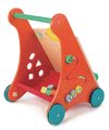 Drevené chodítko záhrada Baby Activity Walker Tender Leaf Toys s rôznymi funkciami a kockami od 18 mes