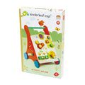 Drevené chodítko záhrada Baby Activity Walker Tender Leaf Toys s rôznymi funkciami a kockami od 18 mes