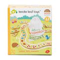 Drevené domino záhradná cestička Garden Path Tender Leaf Toys 22 dielov v plátenej taške od 18 mes
