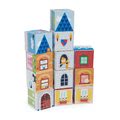 Drevené kocky život v dome Dream house Blocks Tender Leaf Toys s detailne maľovanými obrázkami 12 dielov od 18 mes