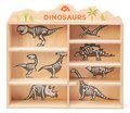 Drevené prehistorické zvieratá na poličke 24 ks Dinosaurs set Tender Leaf Toys 