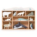 Drevené polárne zvieratká na poličke Polar Animals Shelf Tender Leaf Toys 10 druhov ľadových živočíchov