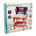 Drevená pracovná dielňa TenderLeaf Tool Bench Tender Leaf Toys s náradím, 18 doplnkov