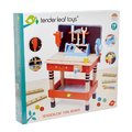 Drevená pracovná dielňa TenderLeaf Tool Bench Tender Leaf Toys s náradím, 18 doplnkov