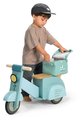 Drevené odrážadlo Donáška jedla Delivery Scooter Tender Leaf Toys s gumenými kolesami a plátená taška od 24 mes