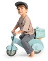 Drevené odrážadlo Donáška jedla Delivery Scooter Tender Leaf Toys s gumenými kolesami a plátená taška od 24 mes