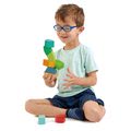 Drevená magnetická stavebnica Primary Magblocs Tender Leaf Toys 10 prírodných geometrických kociek vo vrecku