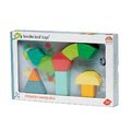 Drevená magnetická stavebnica Primary Magblocs Tender Leaf Toys 10 prírodných geometrických kociek vo vrecku