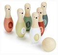 Drevené kolky s guľou Birdie Skittles Tender Leaf Toys 6 dielov v textilnej taške