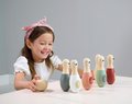 Drevené kolky s guľou Birdie Skittles Tender Leaf Toys 6 dielov v textilnej taške