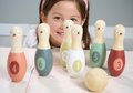 Drevené kolky s guľou Birdie Skittles Tender Leaf Toys 6 dielov v textilnej taške